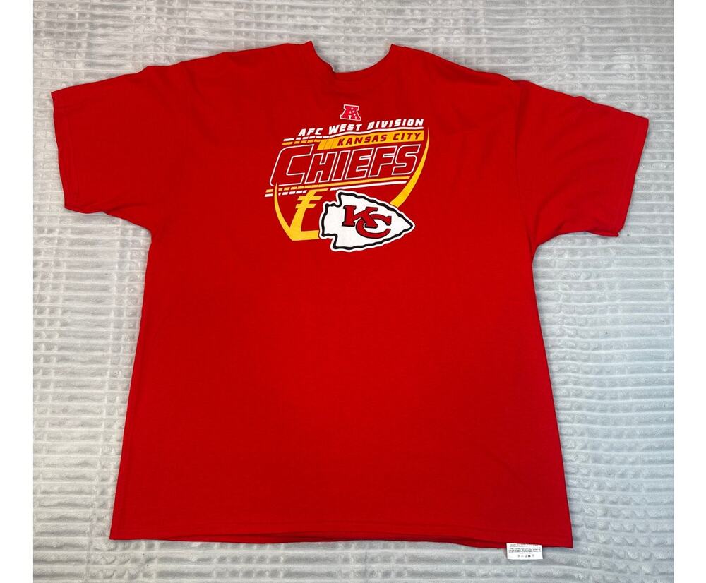 Majestic 2018 AFC Kansas City Chiefs Football Red Short Sleeve Graphic Tee 2XL